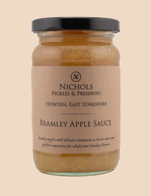 A jar of bramley apple sauce from Nichols Pickles & Preserves